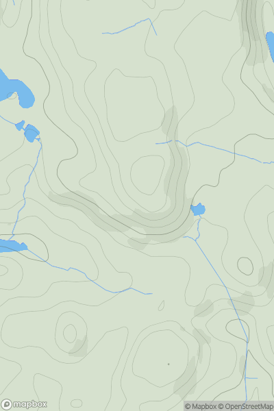 Thumbnail image for Pen Coedmawr [Snowdonia] showing contour plot for surrounding peak